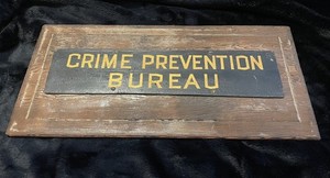 Antique Ontario California Police Department CPB Depression Era Sign