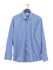 Next Men's Shirt Chest: 44 in Blue 100 Cotton Basic
