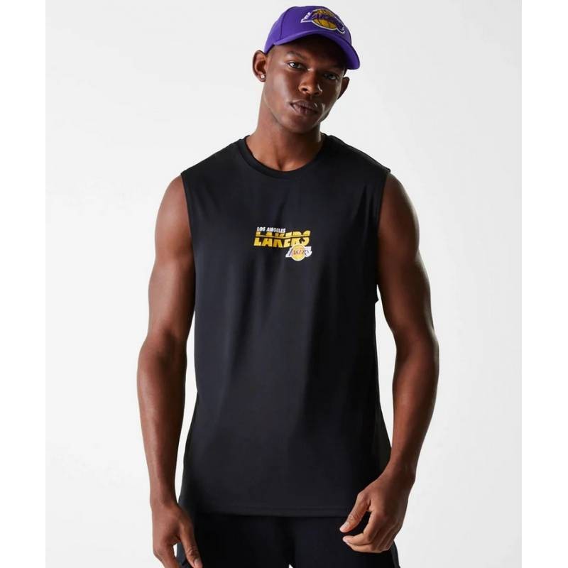 Débardeur NBA Lakers New Era Essential Noir : maillot de basket sans manches