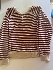 Old Navy Women s XL Red And Beige Striped Pul...
