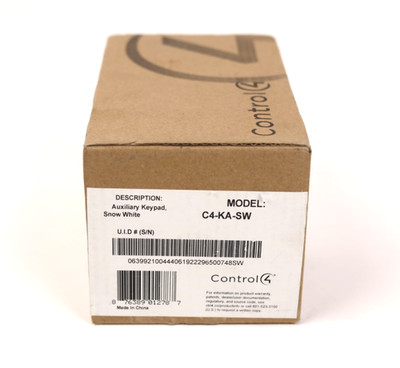 Control4 C4-KA-SW Auxiliary Keypad (Snow White) u545