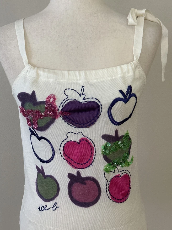 Женская майка Iceberg ICE B размер S вязаная вышитая бисером камзол шелковая смесь - Изображение 2 из 4