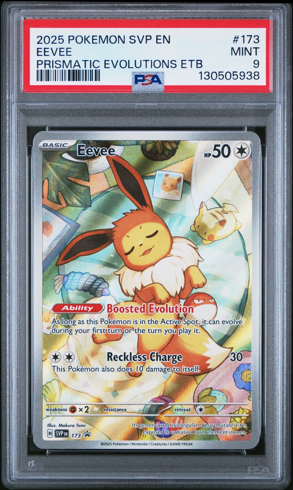 2025 POKEMON SVP EN-SV BLACK STAR PROMO #173 EEVEE PSA 9