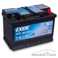 Exide Autobatterie 12V 70Ah Starterbatterie 760A EL700 EFB Start Stopp