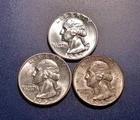 Lot of (3) Choice/Gem BU 1952-P Washington Quarters