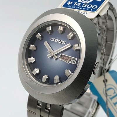 【70sヴィンテージ】CITIZEN 41-9028 ★レストア動作品★ Rare NOS Vintage 1972 Citizen CUSTOM V2 New Old Stock Blue Dial