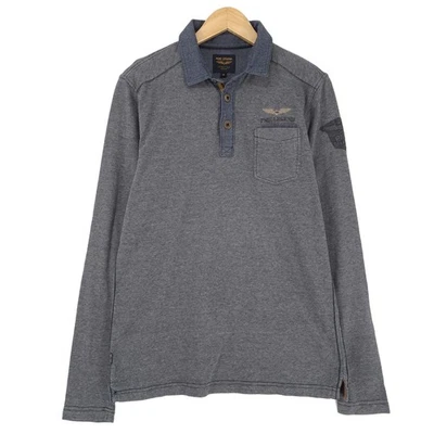 PME Legend Sweatshirt Pullover Homme Gris Coton Ft4 Taille M - Photo 1/4