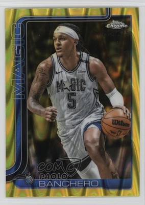 2025-26 Topps Chrome Yellow RayWave Refractor /275 Paolo Banchero #140 1o0p
