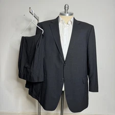 GS Gray Two-Piece Suit Mens 54R 44W Business Career Formal Blazer Pants Set