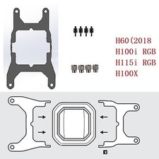 Platinum Cooler Mounting Bracket For CORSAIR H60 2018 H100i RGB H115i RGB H100X