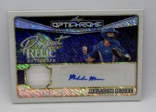 2025 Leaf Optichrome Baseball Malcolm Moore Rangers Prospect Relic Auto 8/10