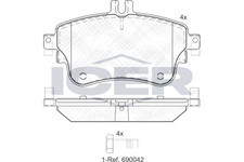 Bremsbel&auml;ge f&uuml;r Mercedes W176 W246 W242 CLA Coupe C117 11-19