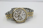 VTG 1988 - Seiko 7A38-7289 1/10 Sec. Chronograph White Dial Men's Watch New Bat