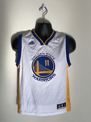 ADIDAS NBA Golden State Warriors Klay Thompson #11 White Jersey Youth Medium