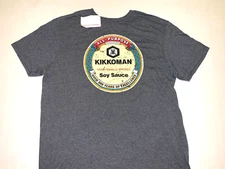 Kikkoman Soy Sauce Over 300 Years of Seasoning Excellence Gray T-Shirt New LARGE