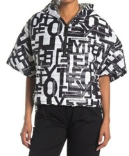 THINK ROYLN Women's Quilted #lifeonthefly Print Puffer Poncho Ski Jacket  XS/S