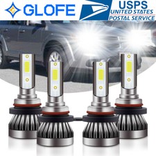 4Pcs 9005 9006 LED Headlight Combo Kit COB 24...
