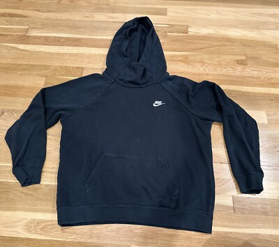 Nike, Black hoodie, Women's Cowl Neck Sweatshirt, Size Large