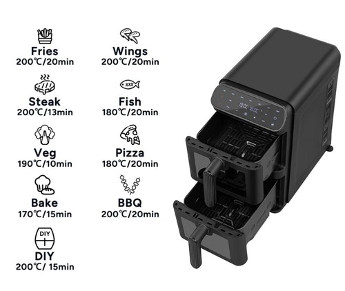 Kogan 11L Double Stack Air Fryer β Dual Zone Cooking Power! - Picture 9 of 14