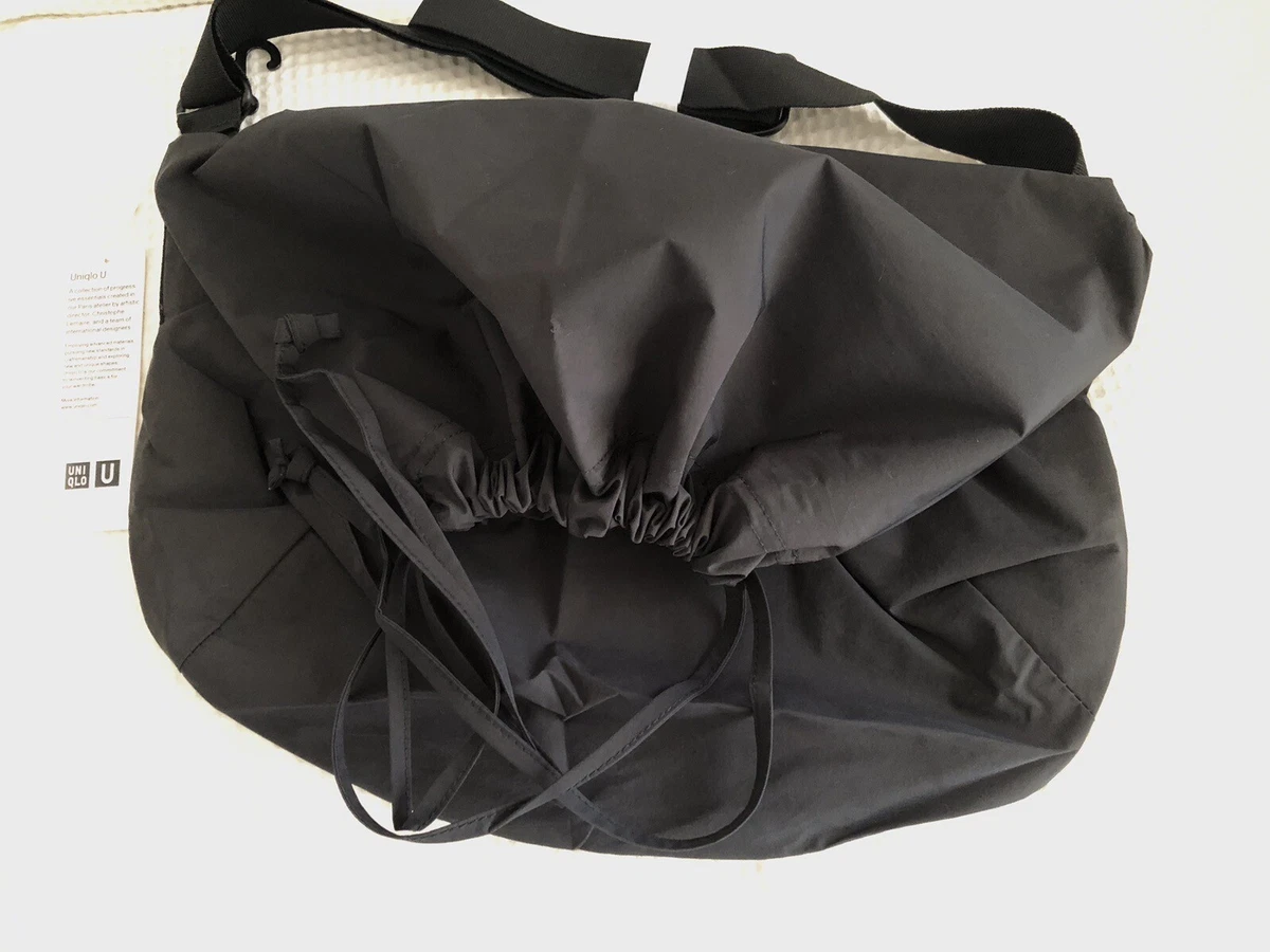 UNIQLO U Drawstring Shoulder Bag Black with tag New Fast shipping