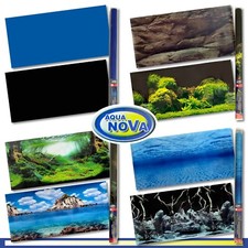 Aqua Nova Aquarium-Deko Rückwandfolie 2-seitig »Blau & Schwarz« Deko Poster 