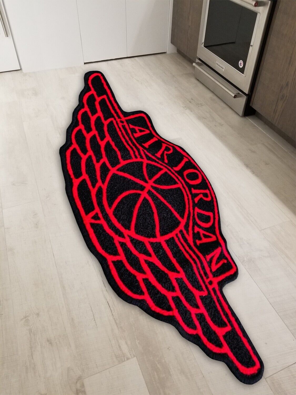 Medic åndelig sværd Air Jordan 1 Wings Logo Floor Mat Modern Area Rug Living Room Accent Wool  Carpet | eBay