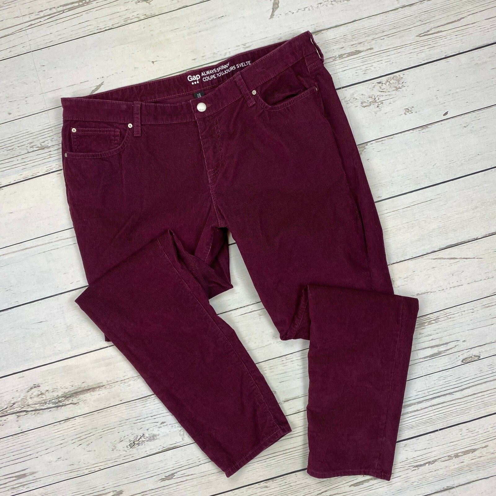 Gap Always Skinny Corduroy Pants Size 
