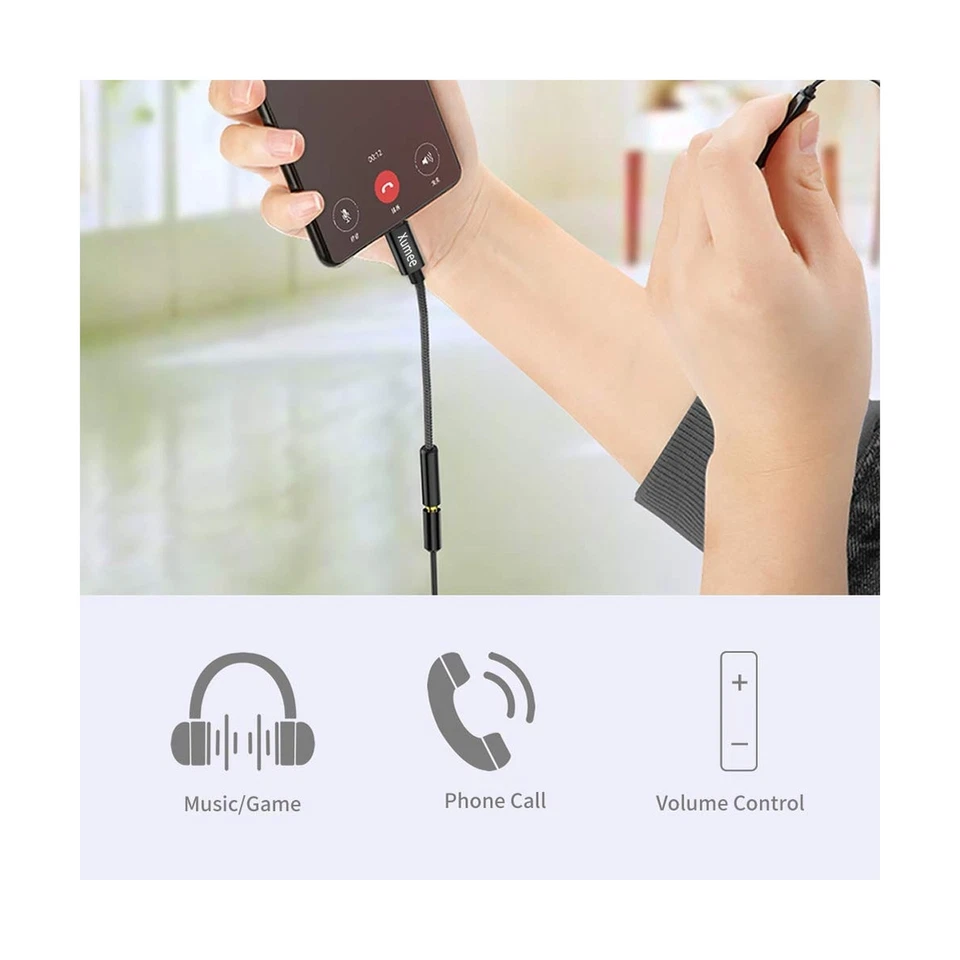 Adaptador de auriculares USB C a 3,5 mm - USB tipo C a conector de audio AUX Hi-Res DAC Do... Foto 4 de 4