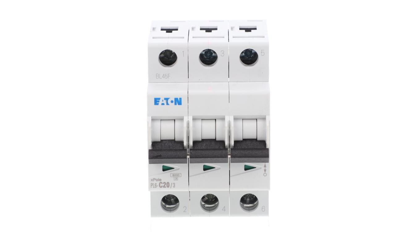 Circuit breaker 3P C 20A 6kA AC PL6-C20/3 286602 /T2UK