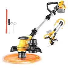 Cordless String Trimmer for Dewalt 20V Battery, Folding 3 In1 Weed Eater with Br