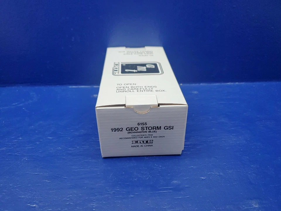 AMT/Ertl 1992 GEO STORM GSI Promo Car in Bennington Blue With Box New #6155 - Image 2 of 2