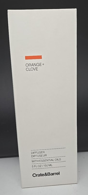 Crate &Barrel Diffuser Orange & Clove w/Essential Oils 5 FL./150ML Lovely Gift
