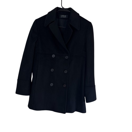 Vintage Steve By Searle Women's Size 6 Wool Coat Black Wool Coat NEW - Picture 9 of 20