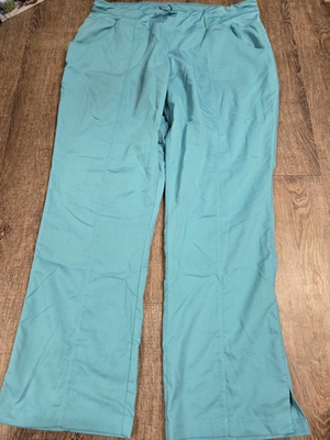 #ad #ad Greys Anatomy Collection 4 Pocket Yoga Knit Waist Bottoms Scrub Pants Aqua 2XL $7.99