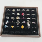 Lot of (31) Vintage Sterling Silver Ring Bundle W/ Tray