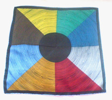 ITALIAN 8x16 Hand Made Silk Unbranded Handkerchief /Pocket Scarf Made in Italy