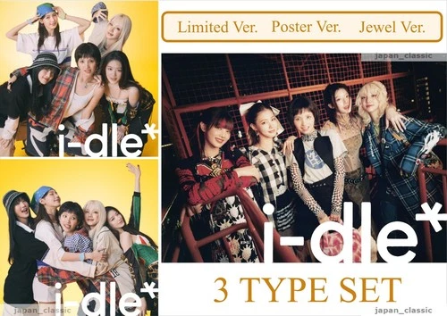 I-DLE JAPAN CD LIMITED EDITION POSTER VERSION AND REGULAR VERSION FULL SET K-POP