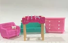Barbie Furniture Couch Chair Dresser Pillow Football Foosball Game Some Vintage