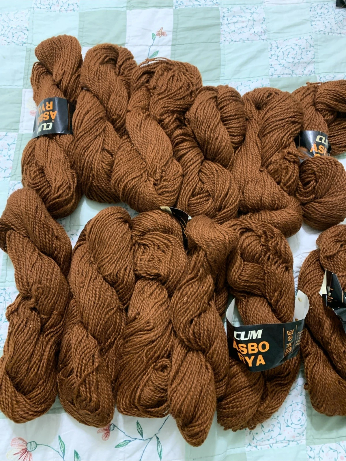 Vintage Cum Asborya New Wool Yarn Klippan Yllefabrik Sweden Denmark Lot of 12 image 1