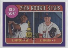 2018 Heritage Hot Box Chrome Purple Refractor Kyle Martin Rafael Devers 0it8