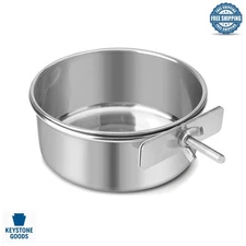 Easy Install Stainless Steel Dog Bowl - Spill-Reducing Design for Better Feeding