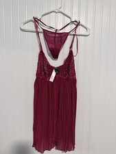 New Victorias Secret Berry Baby Doll Nightie Set size Medium NWT