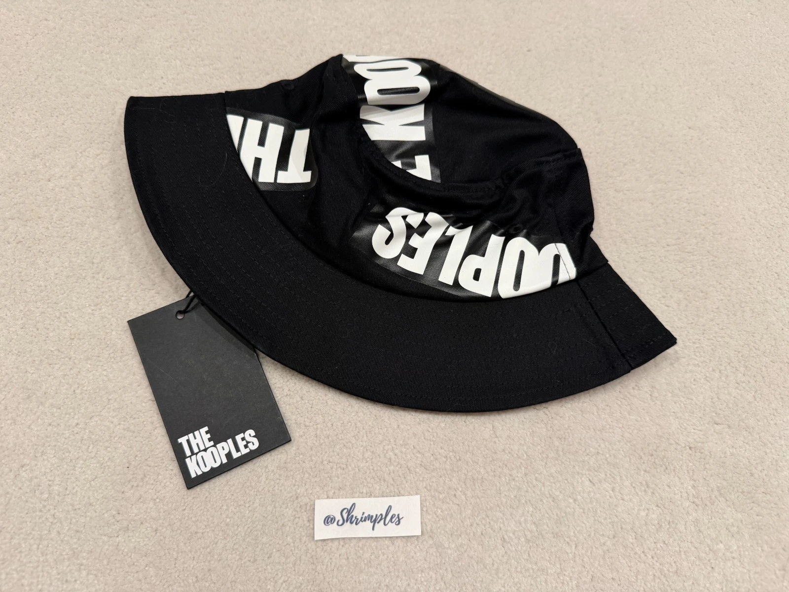The KOOPLES Paris Black Bucket Hat Designer Accessories NEW with Tags