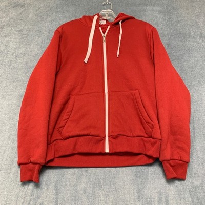 SR Speed Your Run Hoodie Mens Medium Red Fleece Sherpa Lined Full Zip Outdoor