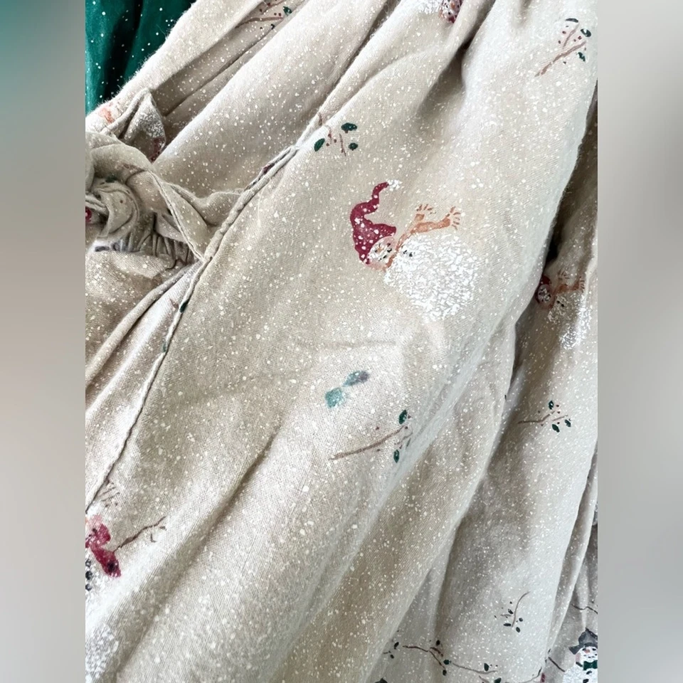 Vintage Daisy kingdom let it snow pinafore and dress winter holiday snowman 4T - Image 3 of 4