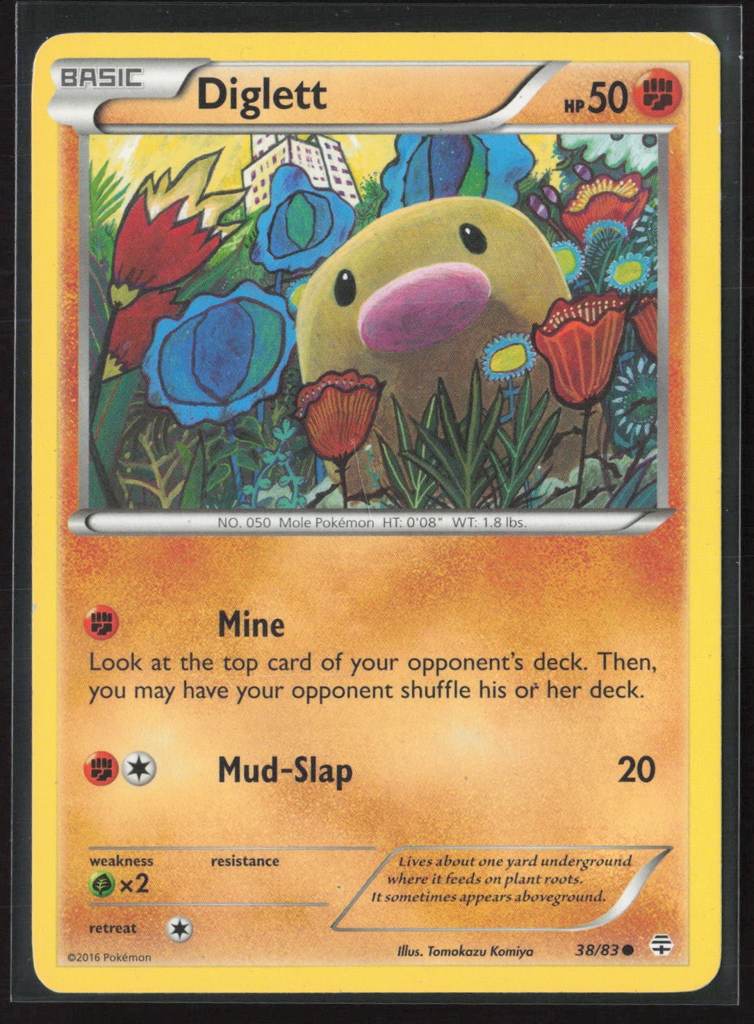 Diglett 38/83 Common Generations Pokemon Lightly Played