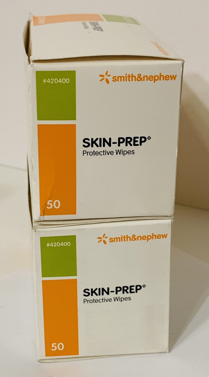 2 BOXES Smith & Nephew 420400 SKIN-PREP Protective Wipes -2BX/50EA