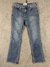 Abercrombie  Fitch Kids Jeans Girls 13/14 Blue Denim Straight High Rise Whisker