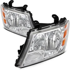 Pair Headlights Assembly For Nissan Frontier 2009-2019 Left + Right