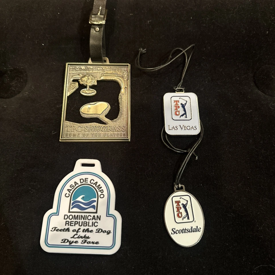 Etiquetas de bolsa de golf TPC Sawgrass TPC Las Vegas TPC Scottsdale Teeth Of The Dog - Imagen 1 de 1